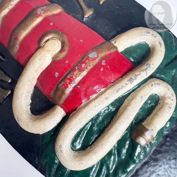 Firefighter Decor 2pc Set Fire Association Mark Plaques Home Decor Vintage - Picture 5 of 11